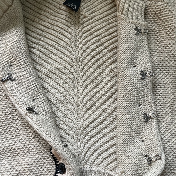 Lucky Brand Wool Military Style button and toggle Knit sweater - Picture 3 of 9